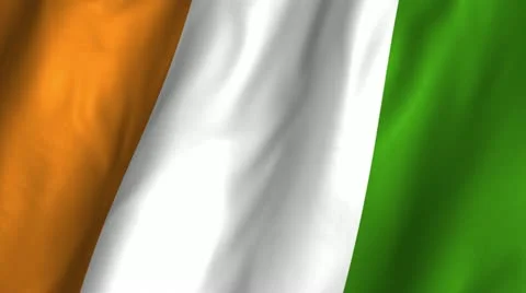 Ivory Coast Waving Flag Stock Footage 12282998