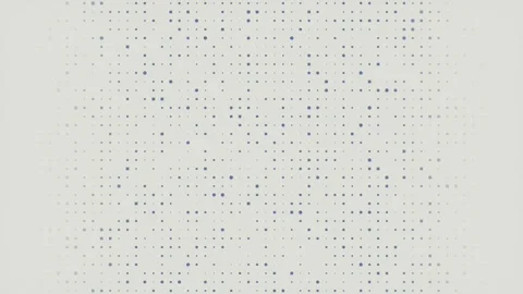 Ivory Tech Grid with Slate Blue Dots and Squares Seamless Loop Background Stock-Footage 335787675