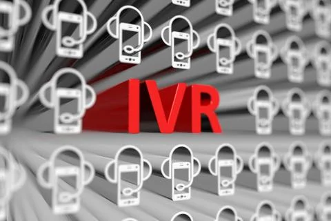 IVR concept blurred background 3d render illustration Stock Illustration