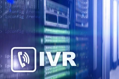IVR Interactive voice response communication concept. Illustrazione stock