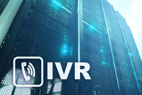 IVR Interactive voice response communication concept. 스톡 일러스트