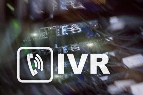 IVR Interactive voice response communication concept. 스톡 일러스트