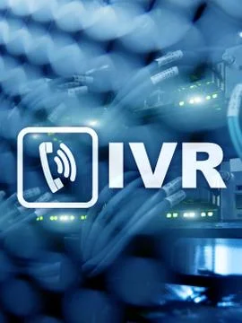 IVR Interactive voice response communication concept. Servers room Stock Illustration