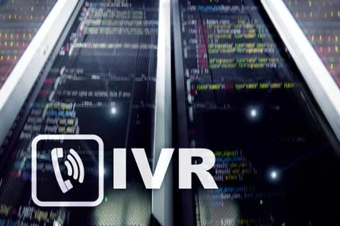 IVR Interactive voice response communication concept. Server room イラスト素材