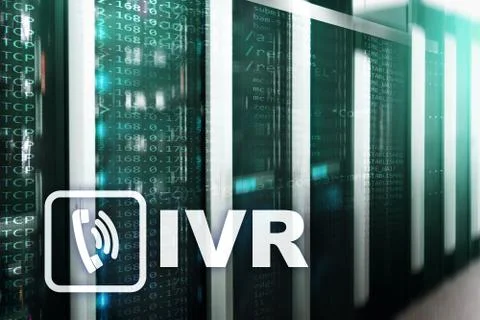 IVR Interactive voice response communication concept. Server room. Stock Illustration