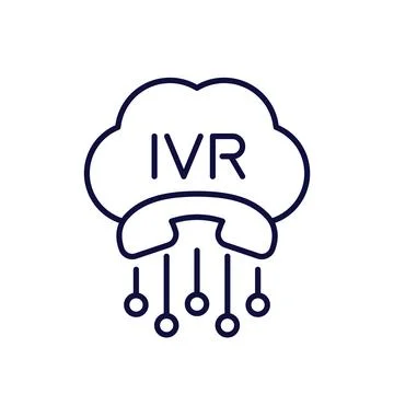 IVR line icon, Interactive Voice Response Stock Illustration