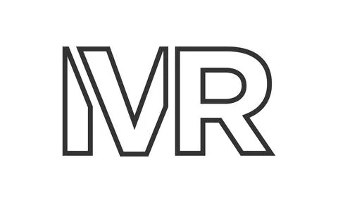 IVR logo design template with strong and modern bold text. Initial based ve.. Stock Illustration