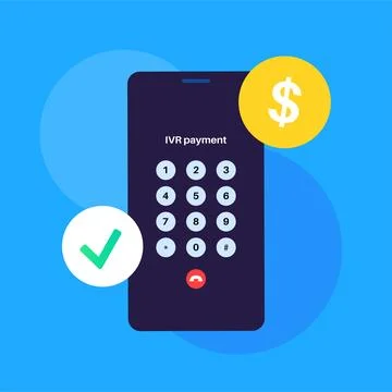 IVR payment system Stock Illustration