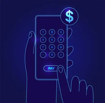 IVR payment system Stock Illustration