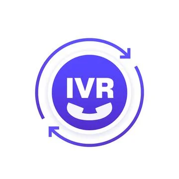 IVR, request call icon with a phone, vector design Stock Illustration