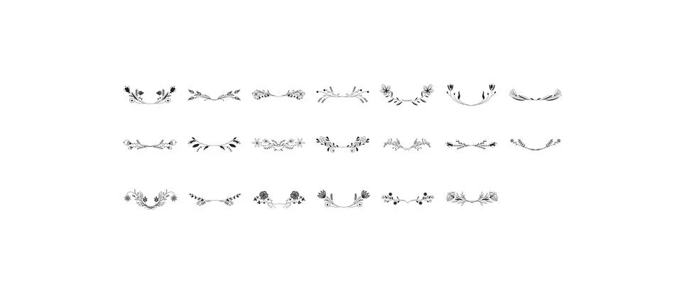 Ivy Border Set イラスト素材