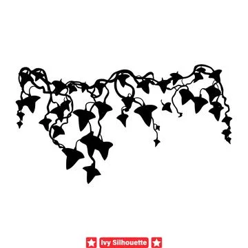 Ivy Cascade  Dynamic Vector Silhouettes for Flowing Designs Illustrazione stock