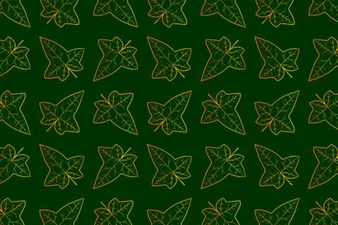 Ivy leaf vector pattern Illustrazione stock