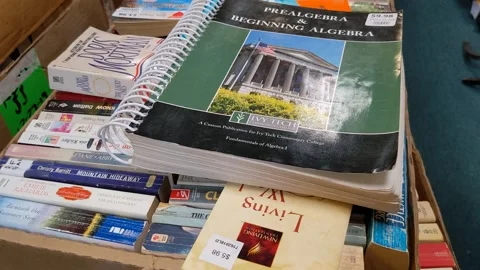 Ivy Tech Algebra Book Stock Footage 154708076