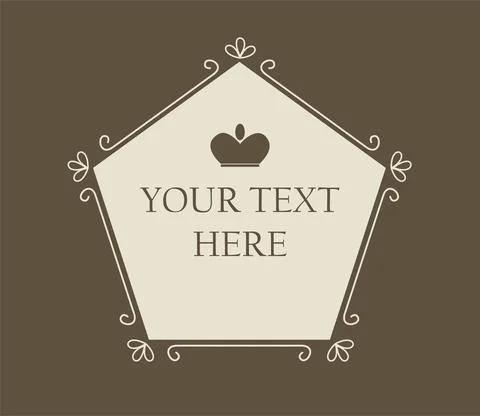 Ivy, vegetable hexagonal pattern, frame, vintage, illustration, vector Stock Illustration