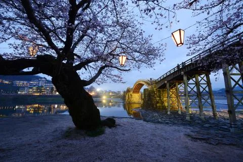 Iwakuni sakura Stock Photos