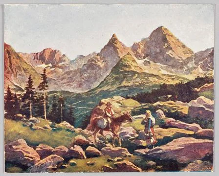 ï»¿Walery Eljasz-Radzikowski, Tatra mountains. Wydawnictwo Salonu Malarzy  Stock Photos