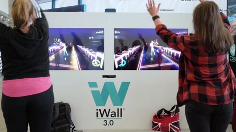 IWall is product for Exergaming, or active video gaming Video stock 194430861