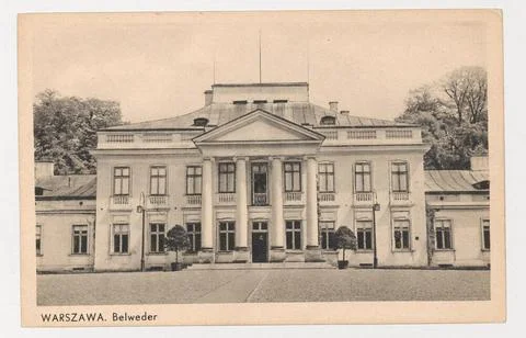ï»¿Warsaw. Belvedere Palace. unknown, photographer, Wydawnictwo Salonu Mal Stock Photos