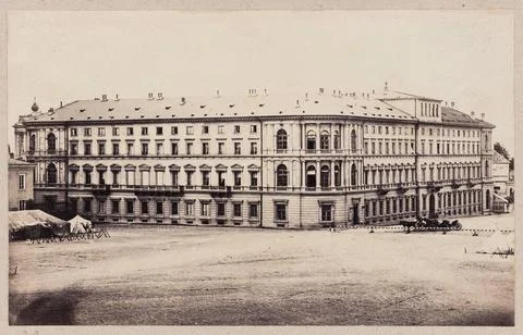 ï»¿Warsaw. Europejski Hotel(European Hotel). Beyer, Karol (1818-1877), pho Stock Photos