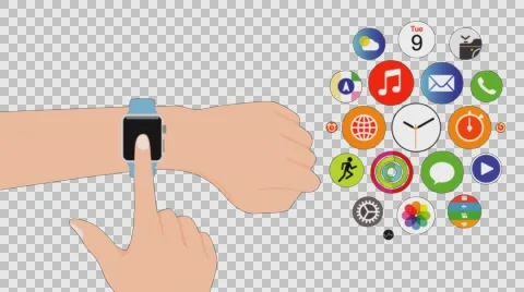 Iwatch - Alpha Channel Stock Footage 60960652