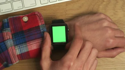 Iwatch greenscreen Stock Footage 63374746