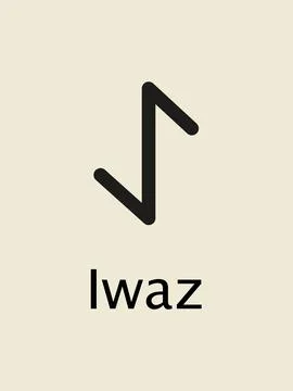 Iwaz Rune Stock Illustration