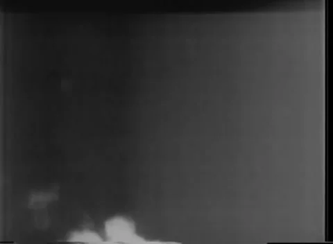 IWO JIMA, JAPAN - 1945: Dump fire - Ragged Glowing Mass Burns Along Bottom Stock-Footage 343787619