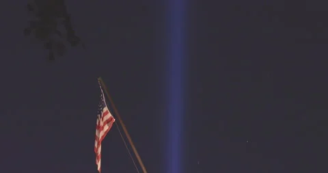 Iwo Jima Memorial 9-11 Pentagon lights Tilting Down Stock-Footage 160747417