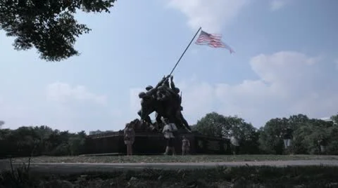 Iwo Jima Memorial Time Lapse Stock Footage 9062759