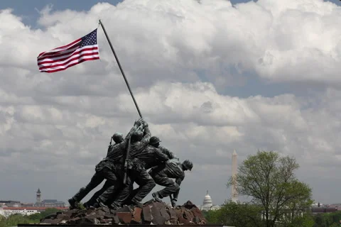 Iwo Jima Monument Time Lapse Video stock 52543663