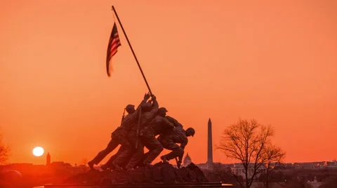 Iwojima Memorial Stock Footage 49883274
