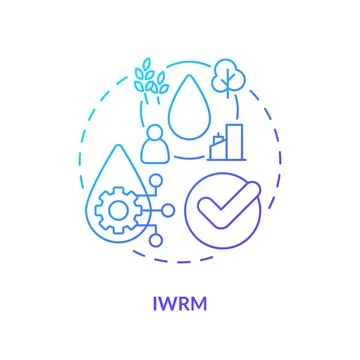 IWRM blue gradient concept icon Stockillustratie
