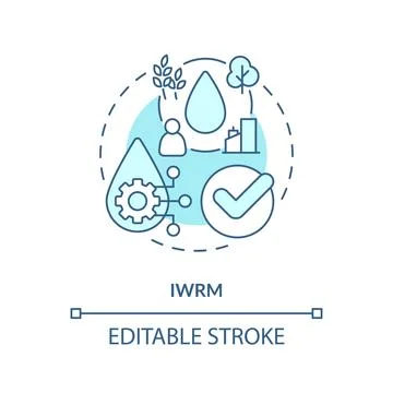 IWRM turquoise concept icon イラスト素材