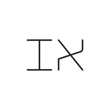 Ix initial letter vector logo icon Stock-Illustration