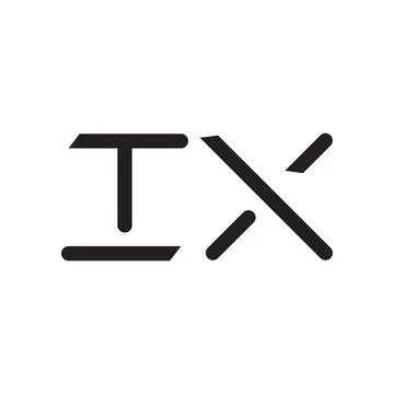 Ix initial letter vector logo icon 스톡 일러스트