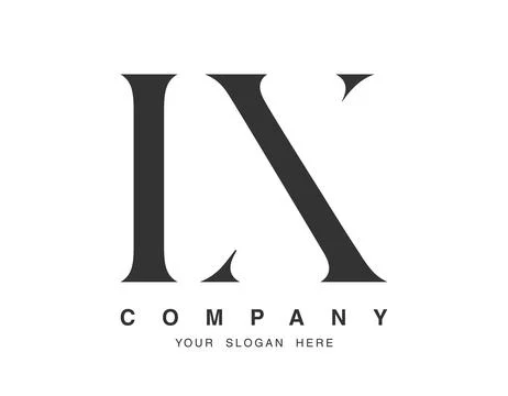 IX logo design. Initial letter i and x serif font style. Creative classic c.. Stock Illustration