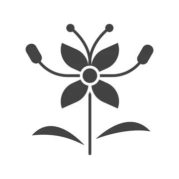 Ixora Icon Image. Stock Illustration
