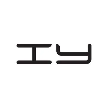 Iy initial letter vector logo icon 스톡 일러스트