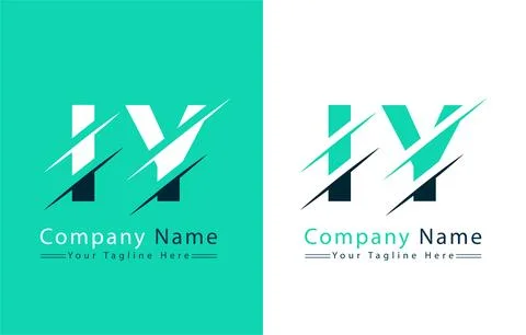 IY Letter Logo Vector Design Template Elements 库存插图