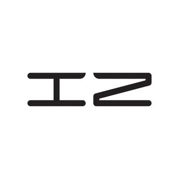 Iz initial letter vector logo icon Stock Illustration