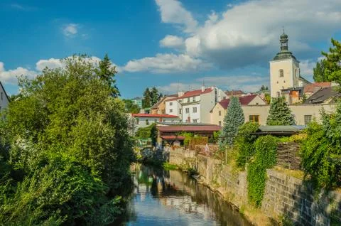  The Izera River in Turnov Stock Photos