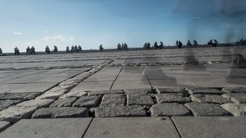 Izmir Alsancak Low level motion timelapse at street Stock Footage 122340202