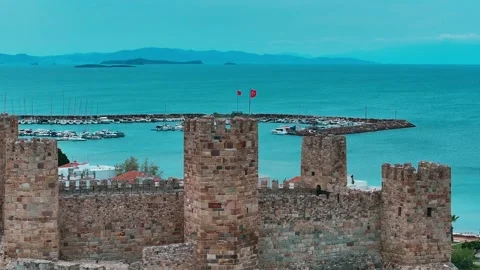 Izmir Candarli Castle Stock Footage 306300809