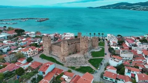 Izmir Candarli Castle Stock Footage 306301092
