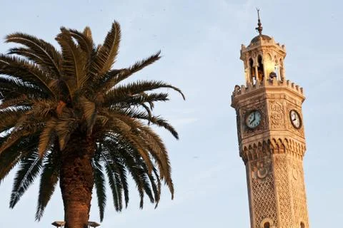 Izmir clock tower Stock Photos