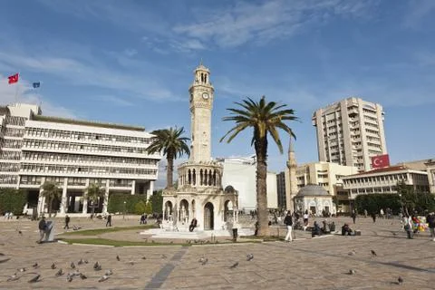 Izmir clock tower Stock Photos
