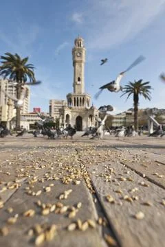 Izmir clock tower Stock Photos