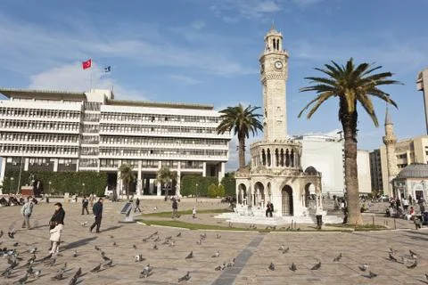 Izmir clock tower Stock Photos