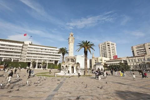 Izmir clock tower Stock Photos